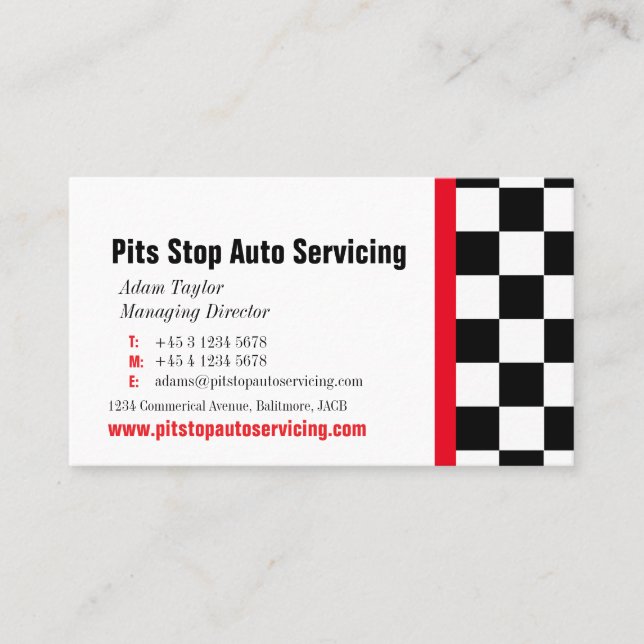 Cartão de visita de conservação do vermelho da (Frente)