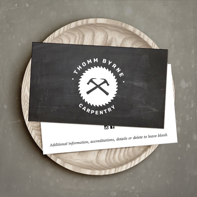 Cartão de visita de Construção de Carpintaria Russ (Criador carregado)