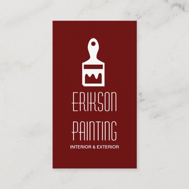 Cartão de visita de Construção do Pintor de Pintur (Frente)