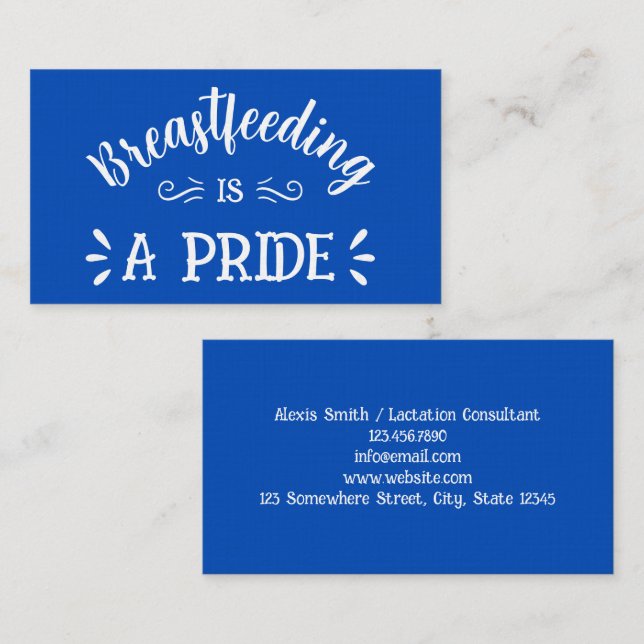 Cartão de visita de consultor de amamentação Premi (Frente/Verso)