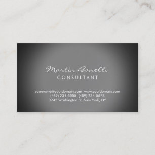 Cartão de visita de consultor de Cinza simples mod