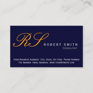 Cartão de visita de consultor elegante simples