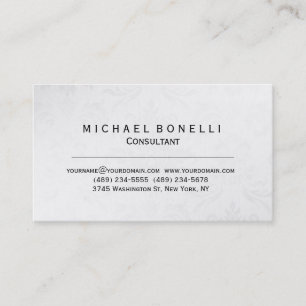 Cartão de visita de consultor mínimo padrão da cin