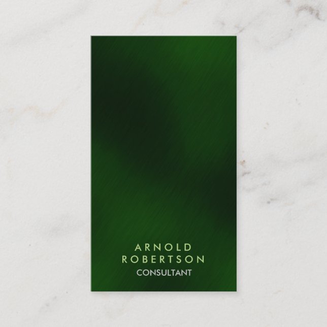Cartão de visita de consultor moderno na moda Verd (Frente)