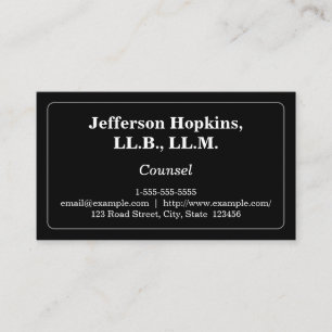 Cartão de visita de consultor personalizável e min