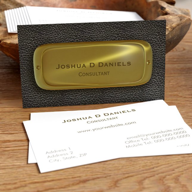 Cartão de visita de consultor profissional Dourado (A classic business card suitable for all professionals)