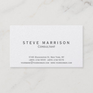 Cartão de visita de consultor simples na moda mode