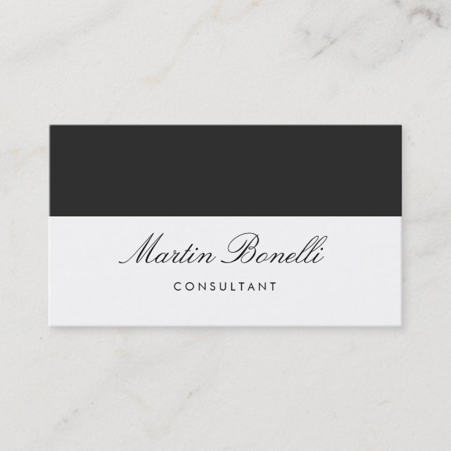 Cartão de visita de consultoria moderna de Cinza b (Frente)