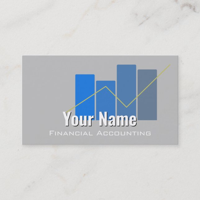 Cartão de visita de contabilidade financeira (Frente)