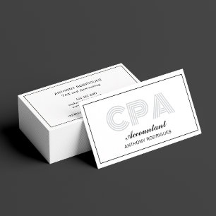 Cartão de visita de Contabilista de CPA Elegante M