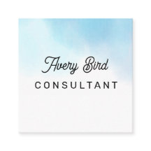 Cartão de visita de cor de água de tendência minim