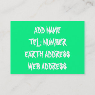 Cartão de visita de cor sólida verde