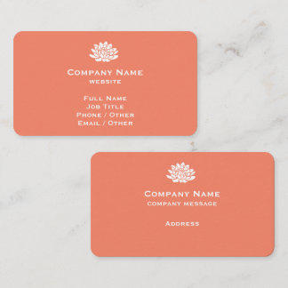 Cartão de visita de Coral Personalizável