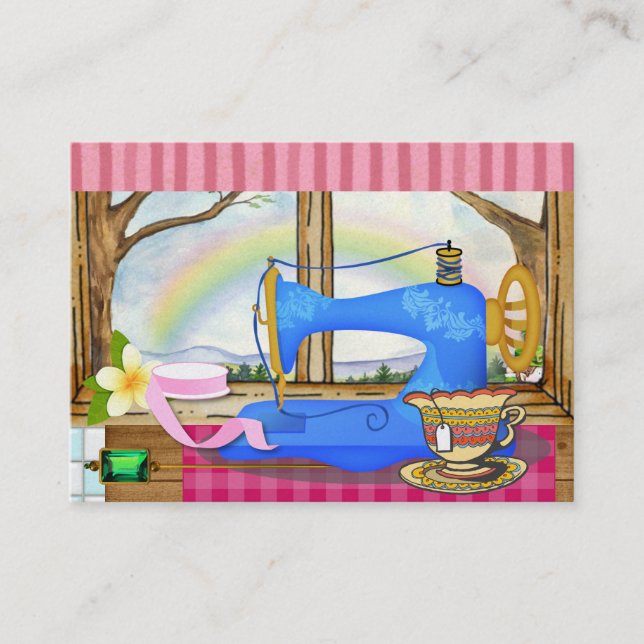 Cartão de visita de costura (Frente)