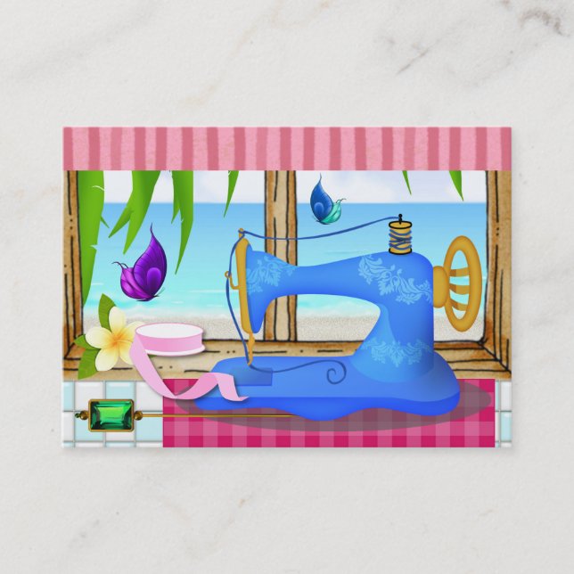 Cartão de visita de costura (Frente)