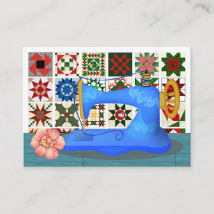 Cartão de visita de costura/maré/engarrafamento -