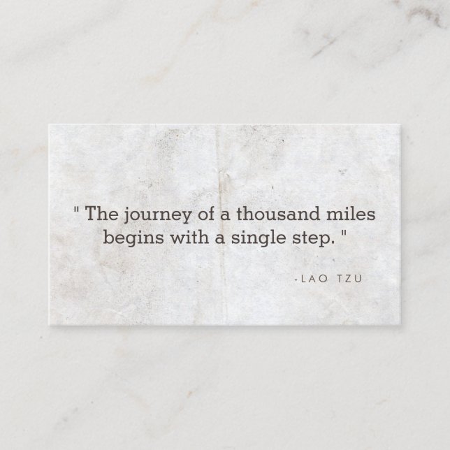 Cartão de visita de Cotação Vintage para Autores,  (Frente)