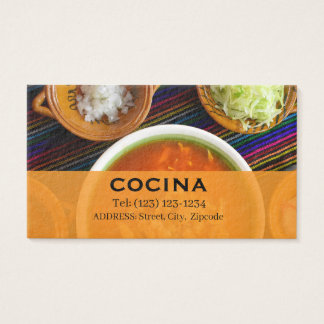 cartão de visita de cozinha editável