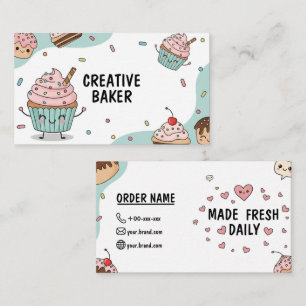 Cartão de visita de cupcake