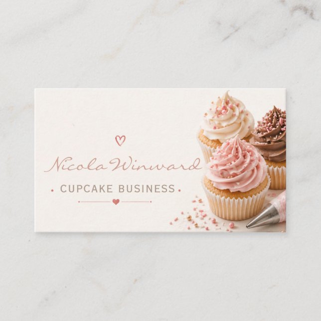 Cartão de Visita de Cupcake (Frente)