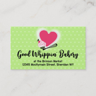 cartão de visita de cupcake