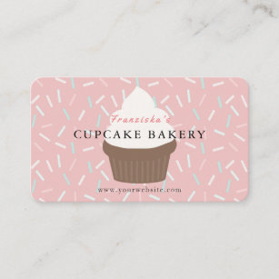 Cartão de visita de Cupcake de  de borrifadas cor-