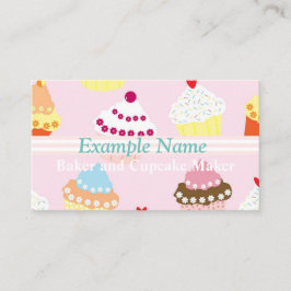 Cartão de visita de "Cupcake" personalizado (ameri