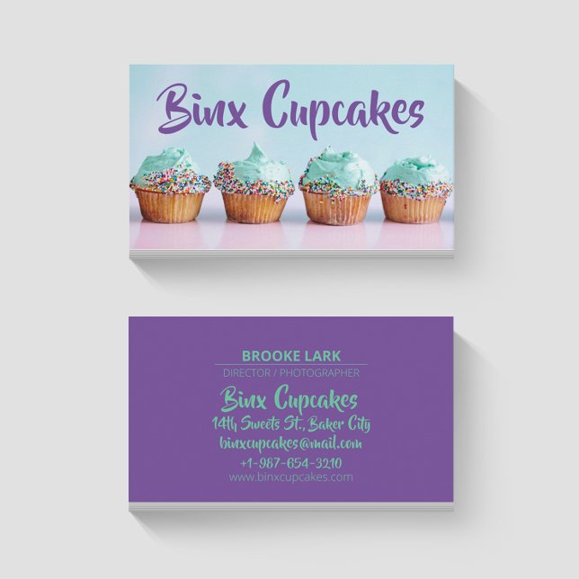 Cartão de visita de Cupcakes Binx (Criador carregado)