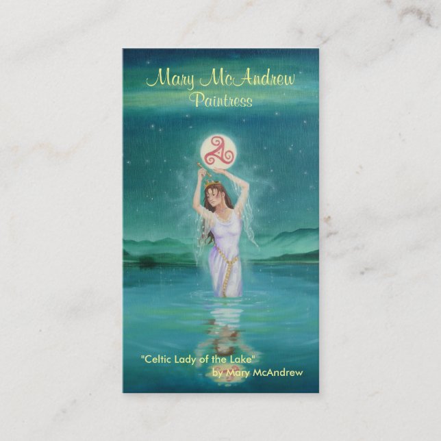 Cartão de visita de Customizeable/senhora celta do (Frente)