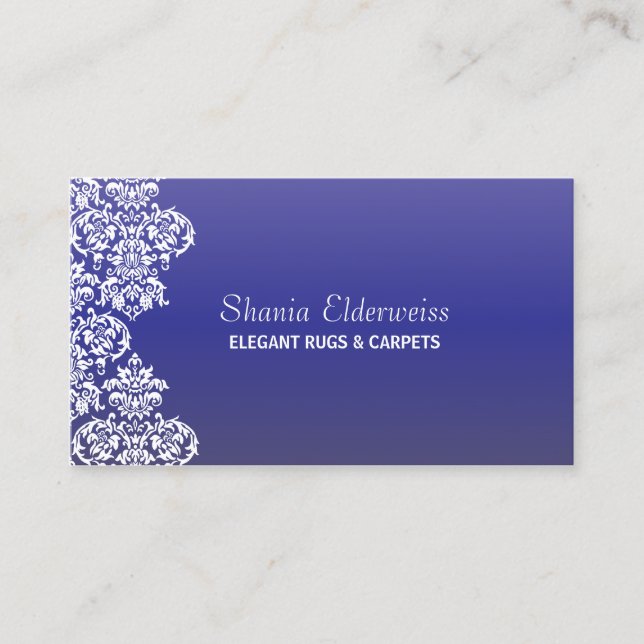 Cartão de visita de Damasco Gradiente Azul (Frente)