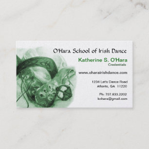 Cartão de visita de dança irlandês