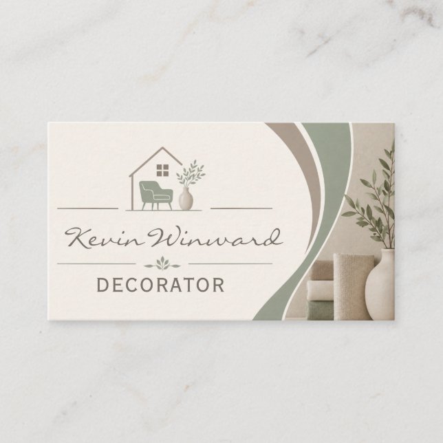 Cartão de Visita de Decorador (Frente)
