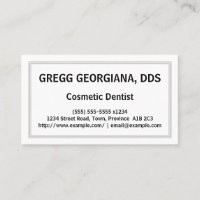 Cartão de visita de Dentista Cosmético Personalizá