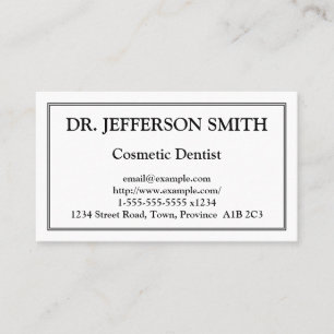 Cartão de visita de Dentista Cosmético Tradicion