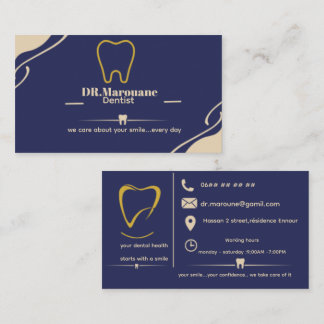 Cartão de Visita de Dentista de Luxo