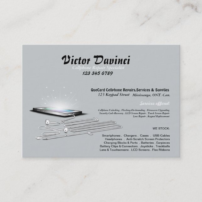 Cartão de visita de Desbloqueio/Reparo/Manutenção  (Frente)