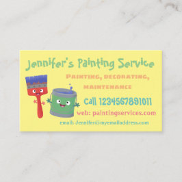 Cartão de visita de desenho animado de um serviço