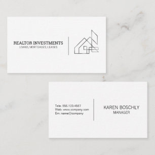 Cartão de visita de Design de Logotipo Imobiliár