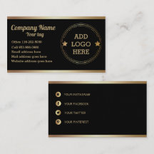 Cartão de visita de Design de logotipo profissiona