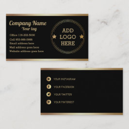 Cartão de visita de Design de logotipo profissiona