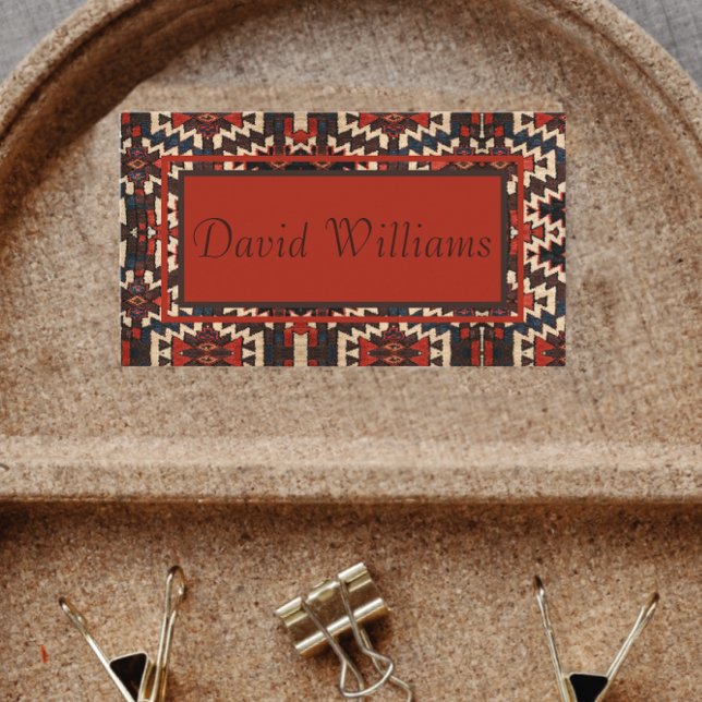 Cartão de visita de Design de Rug Oriental bonito (Criador carregado)