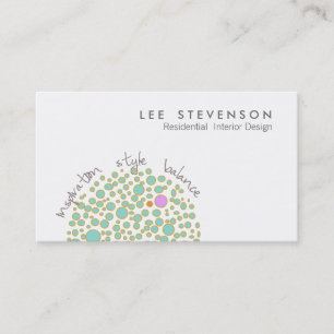 Cartão de visita de Design do Interior Criativo