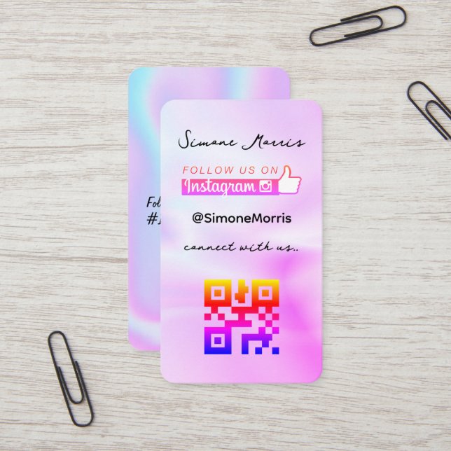 Cartão de visita de Design holográfico (Frente/Verso In Situ)