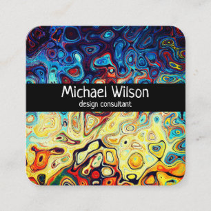 cartão de visita de design personalizado da abstra