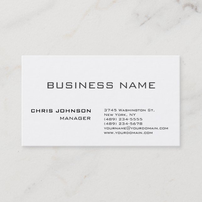 Cartão de visita de design profissional único e in (Frente)