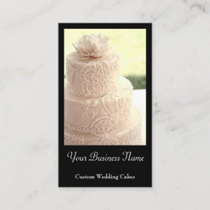 Cartão de Visita de Designer de Bolo de Casamento