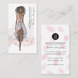 Cartão de Visita de Designer de Moda Feminina de N
