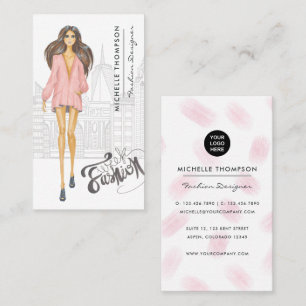 Cartão de Visita de Designer de Moda Feminina de N