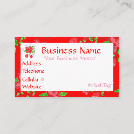 Cartão de visita de Designer Flor Vermelho