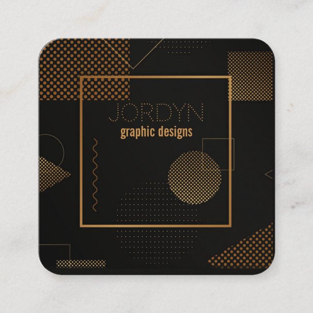 cartão de visita de designer gráfico contemporâneo (Frente)